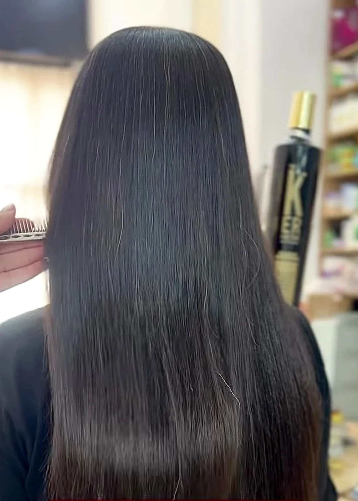 Lissage des cheveux réalisé au Centre Beauté Côté Parapharmacie à Bernoussi, Casablanca 2